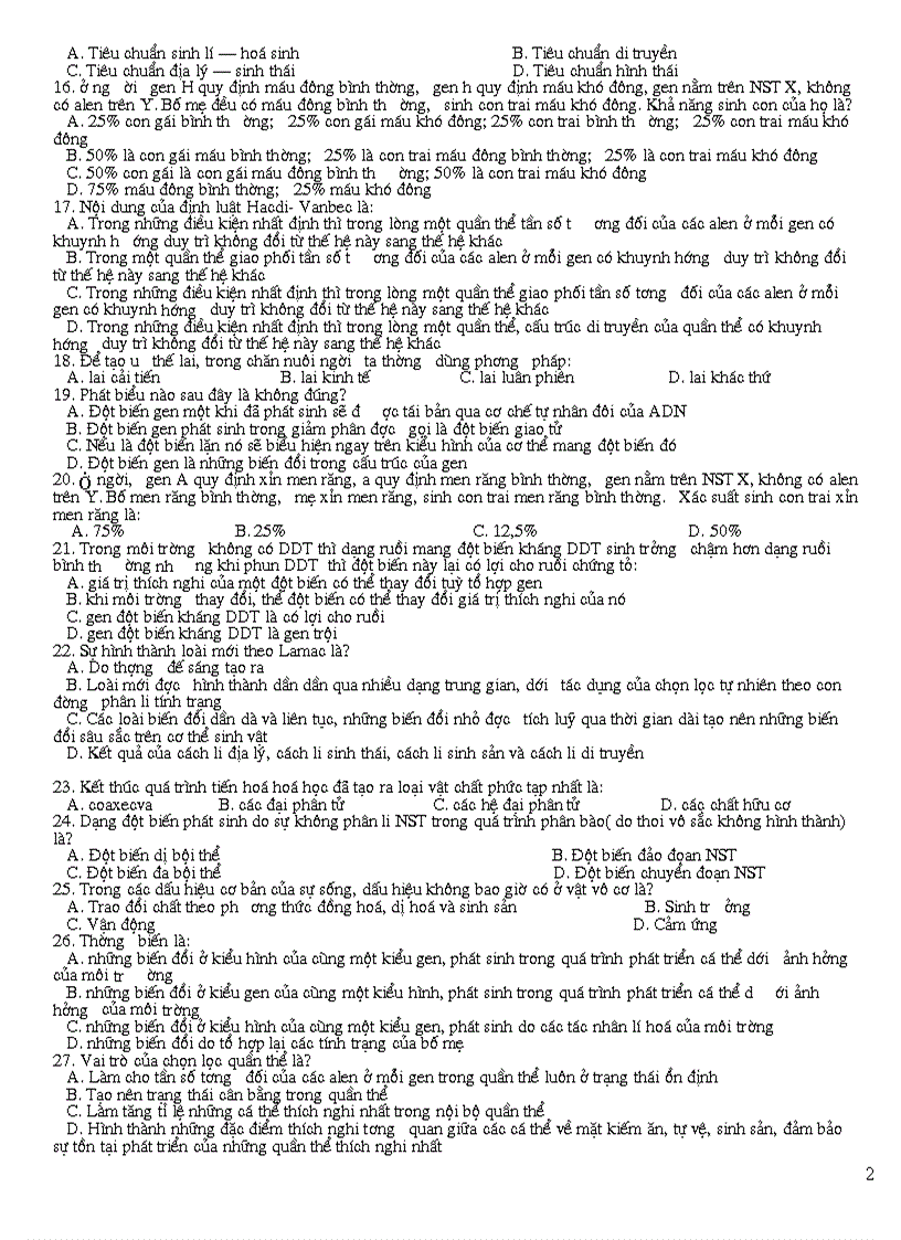image for page 10 đề thi thử ĐH môn sinh học