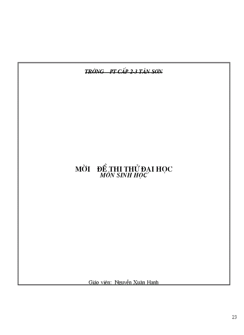 image for page 10 đề thi thử ĐH môn sinh học