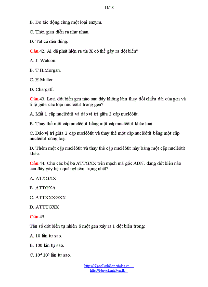 image for page 108 câu trắc nghiệm Sinh học THPT