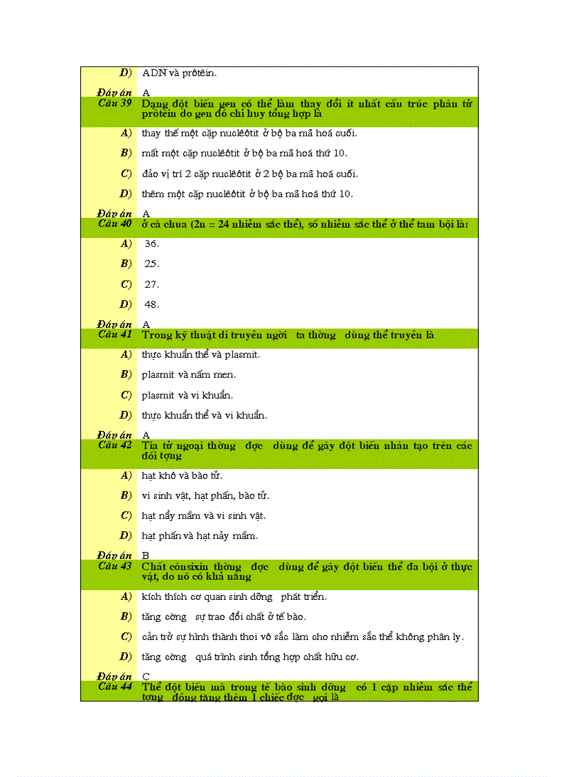 image for page 120 câu hỏi trắc nghiệm Sinh học 12