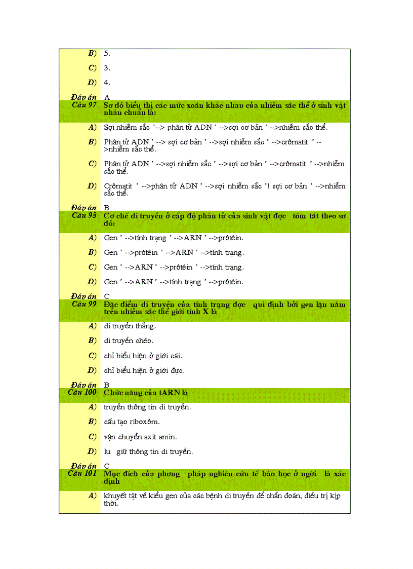 image for page 120 câu hỏi trắc nghiệm Sinh học 12