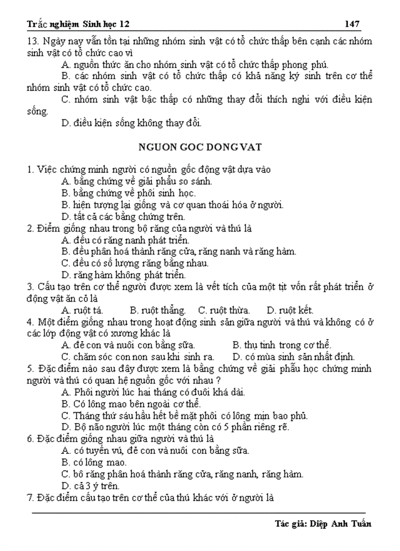 image for page 1300 câu hỏi ôn thi TN THPT và CĐ ĐH