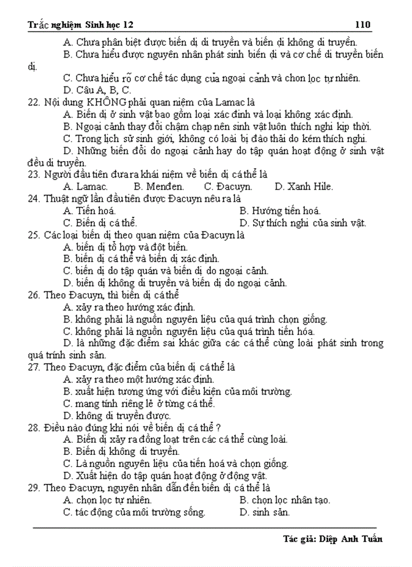 image for page 2500 cau hoi thi TNTHPT sinh hoc 12