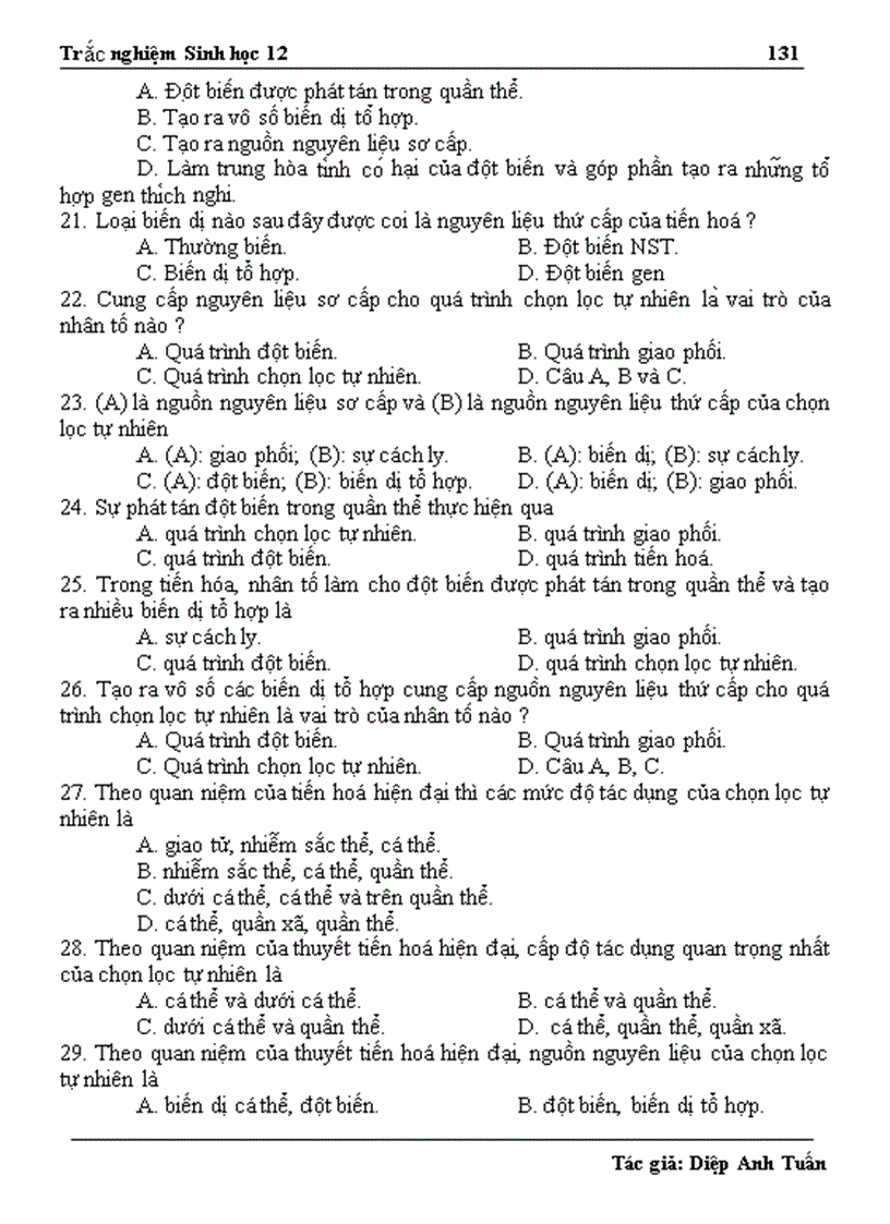 image for page 2500 cau hoi thi TNTHPT sinh hoc 12