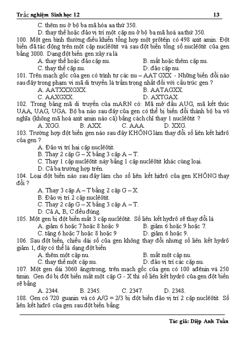 image for page 500 cau hoi trac Nghiêm thi TNTHPT