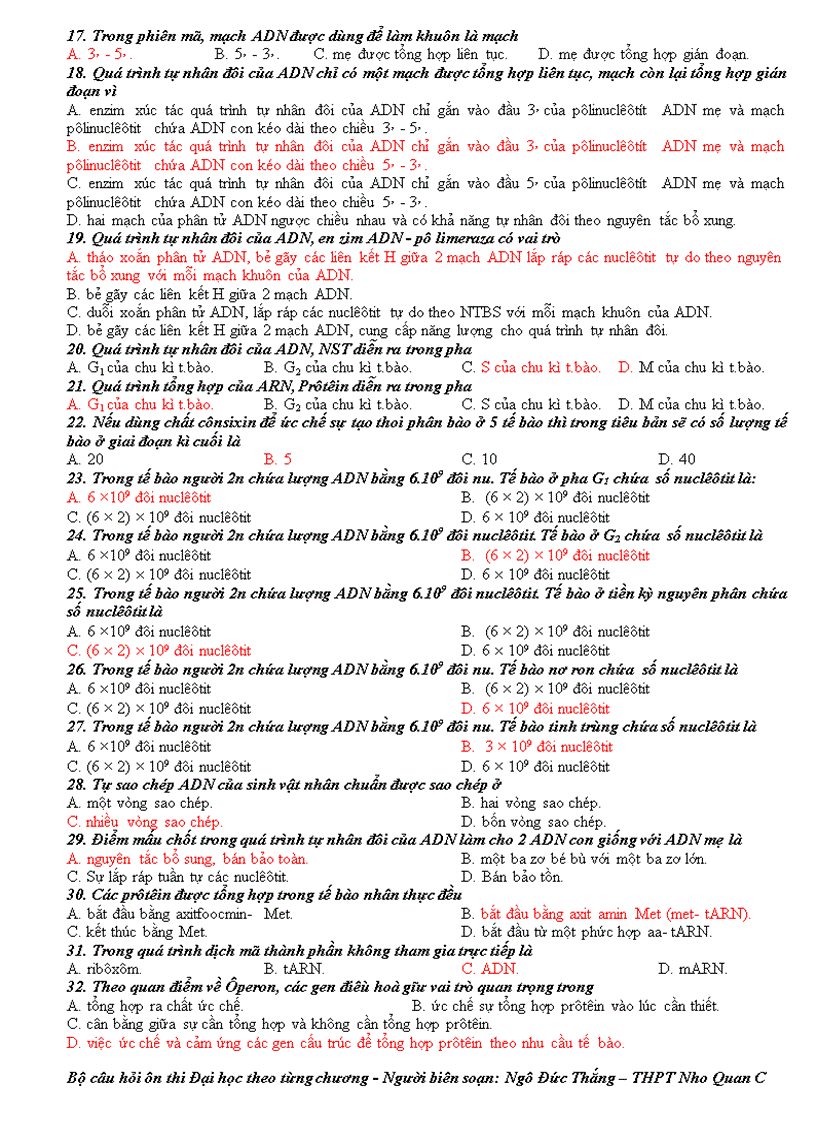 image for page 678 cau hoi on thi trac nghiem Sinh 12