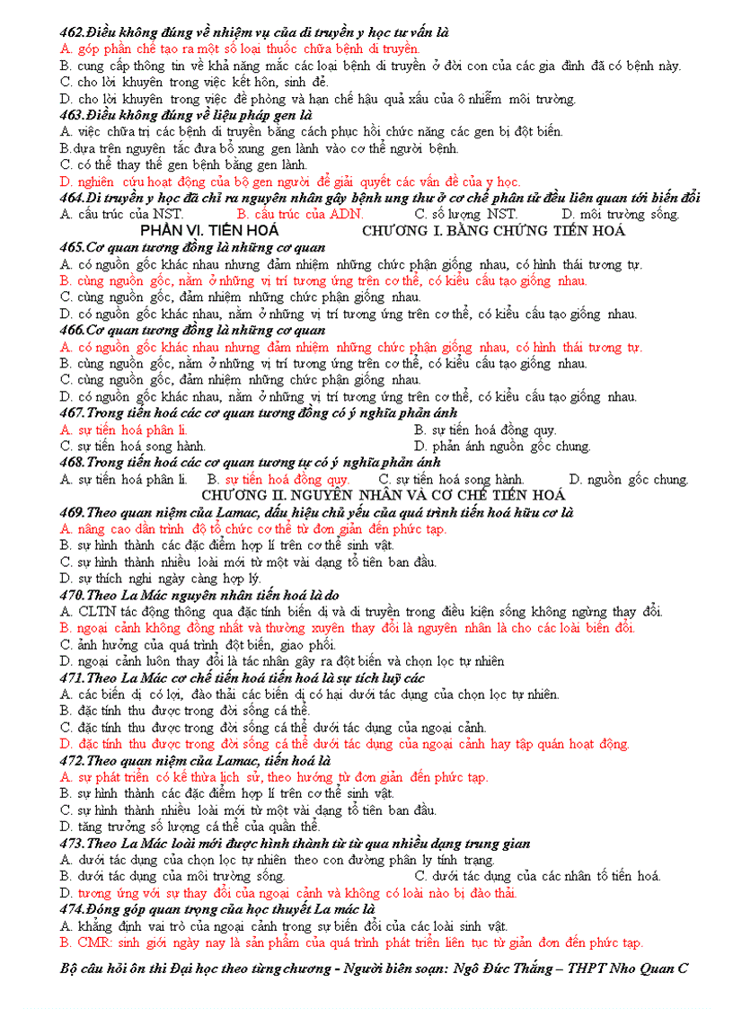 image for page 678 cau hoi on thi trac nghiem Sinh 12