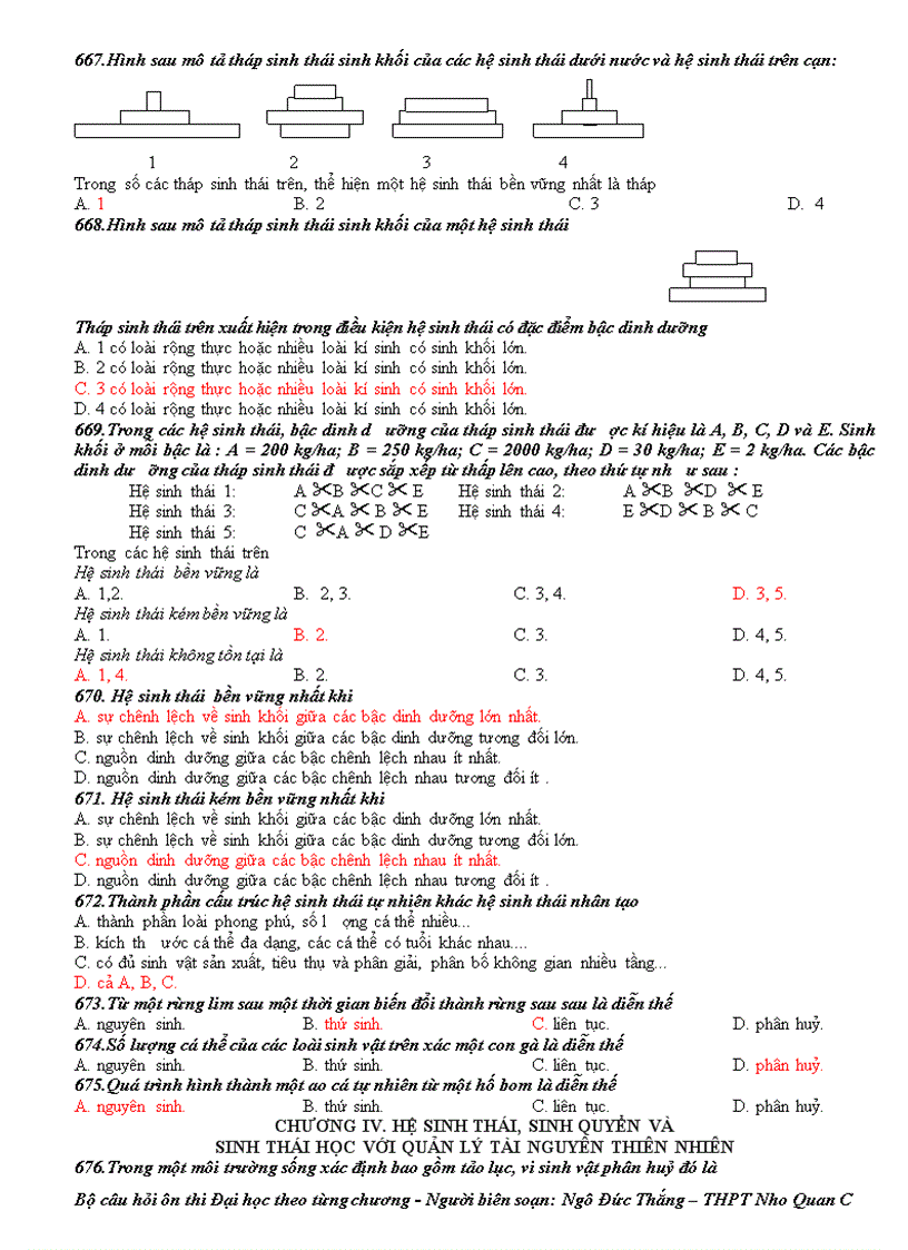 image for page 678 cau hoi on thi trac nghiem Sinh 12