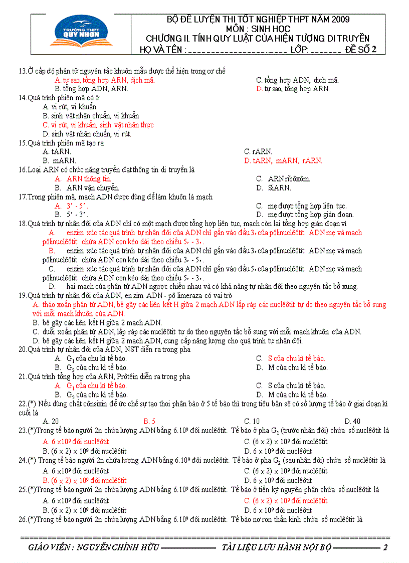 image for page 682 câu hỏi trắc nghiệm sinh học 12 có đáp án