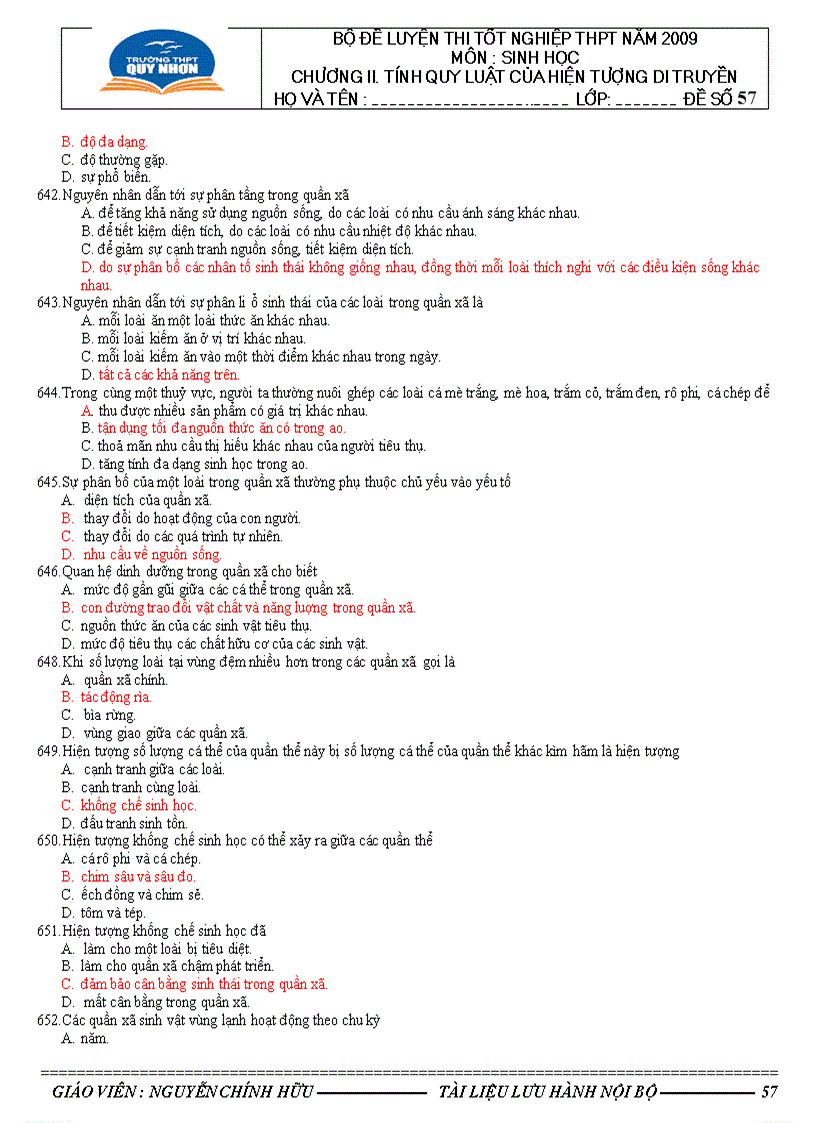 image for page 682 câu hỏi trắc nghiệm sinh học 12 có đáp án