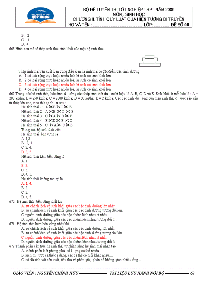 image for page 682 câu hỏi trắc nghiệm sinh học 12 có đáp án