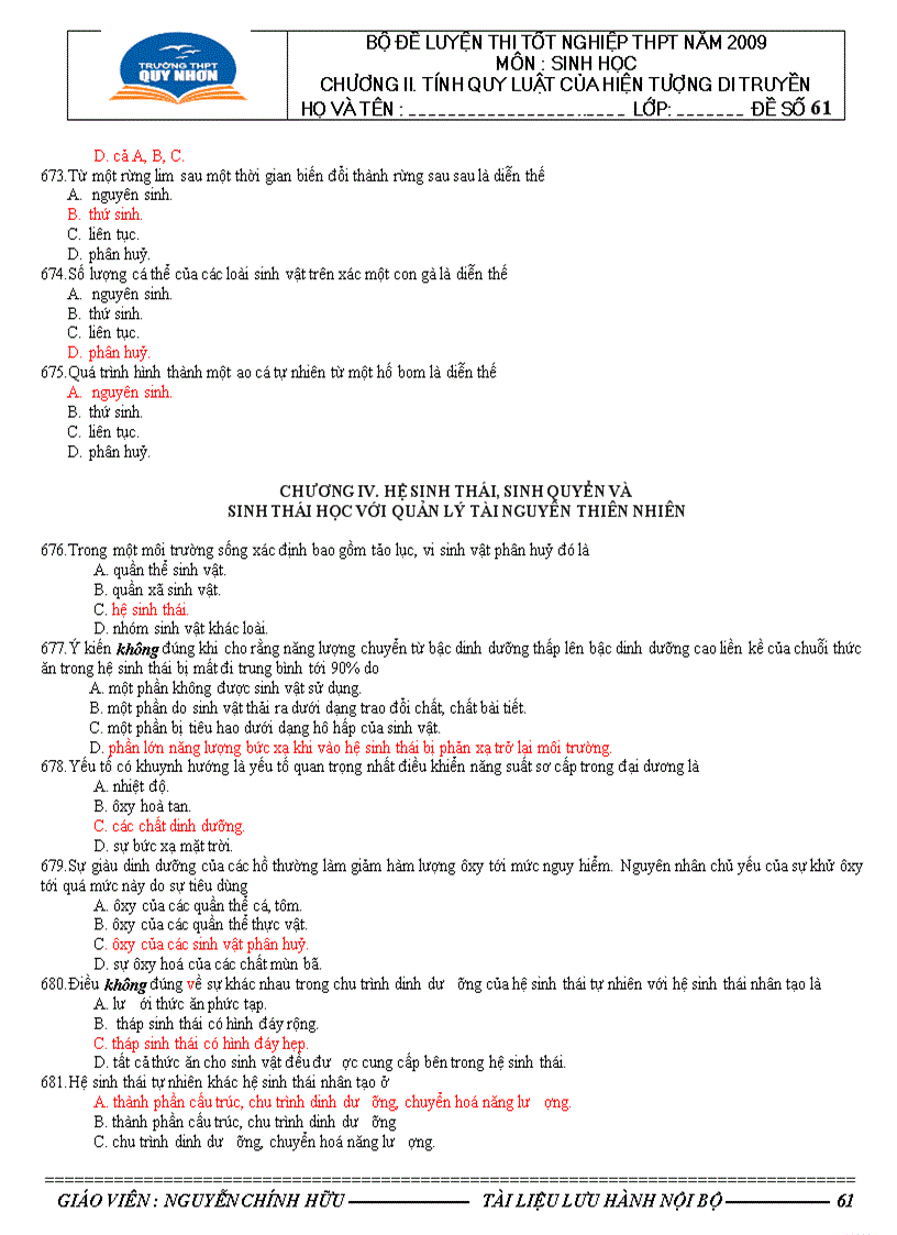 image for page 682 câu hỏi trắc nghiệm sinh học 12 có đáp án