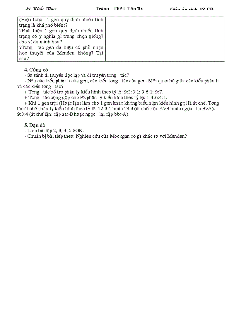 image for page Bài 10 Sinh học 12 CB