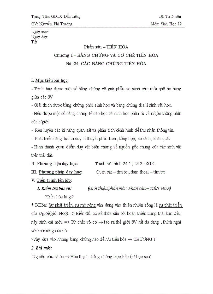 image for page Bài 24 Sinh học 12 Căn bản