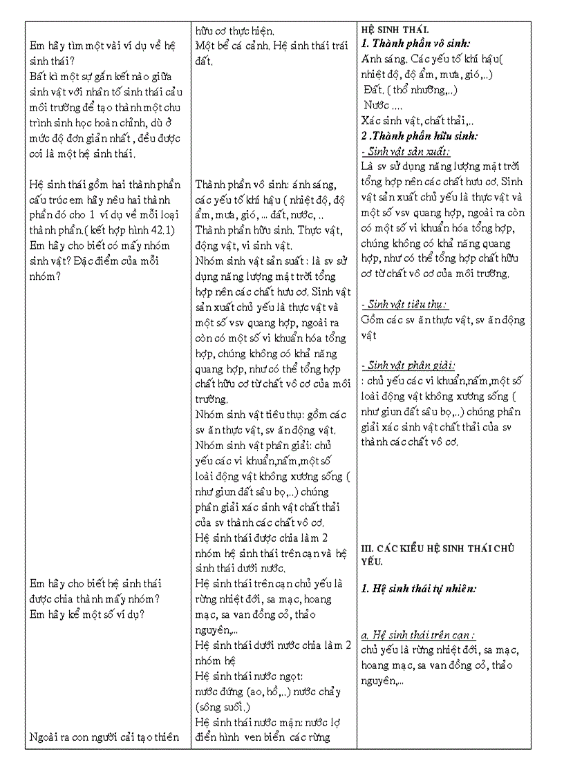 image for page Bài 42 Tiết 49 CB Hệ sinh thái