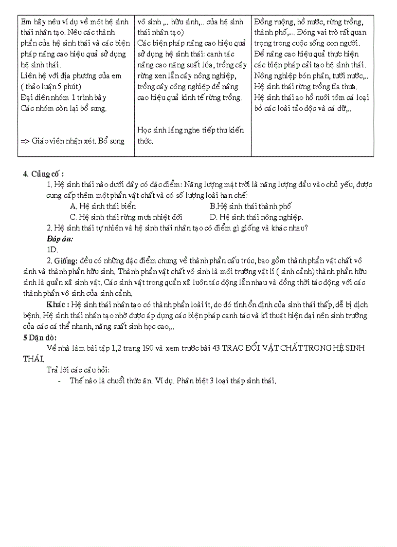 image for page Bài 42 Tiết 49 CB Hệ sinh thái