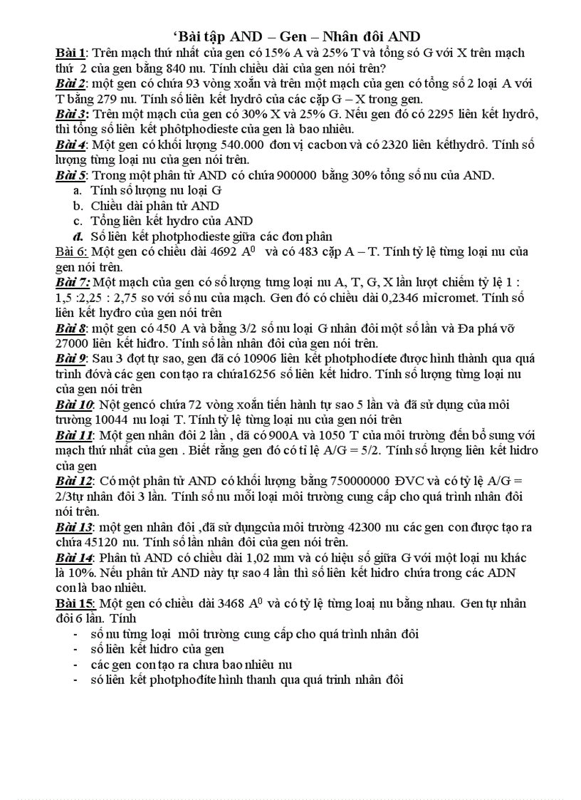 image for page Bai tap ADN