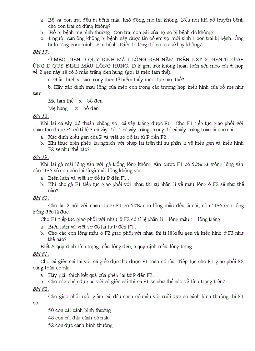 image for page Bai tap cac quy luat di truyen