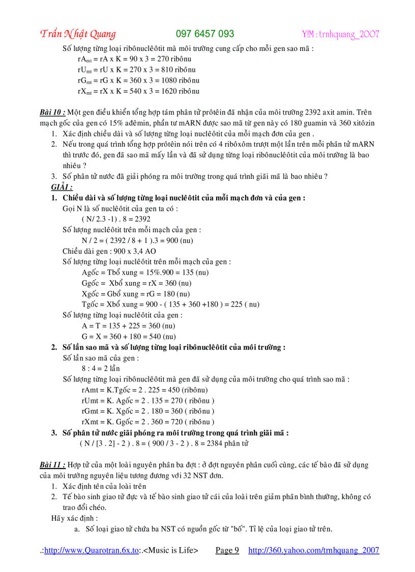 image for page Bài tập ôn thi sinh học 12