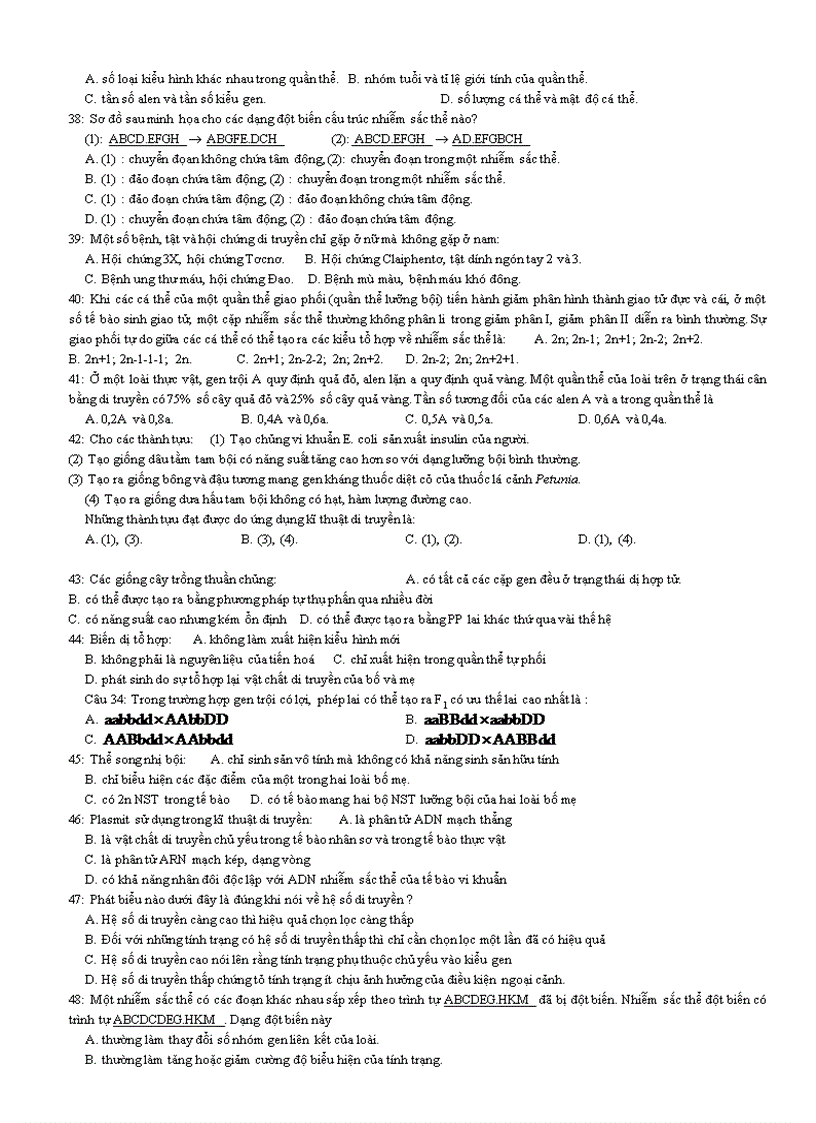 image for page Bộ đề Ôn thi trắc nghiệm Sinh học 12