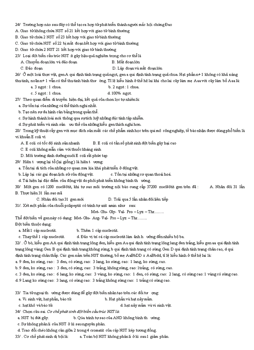 image for page Bộ đề Ôn thi trắc nghiệm Sinh học 12