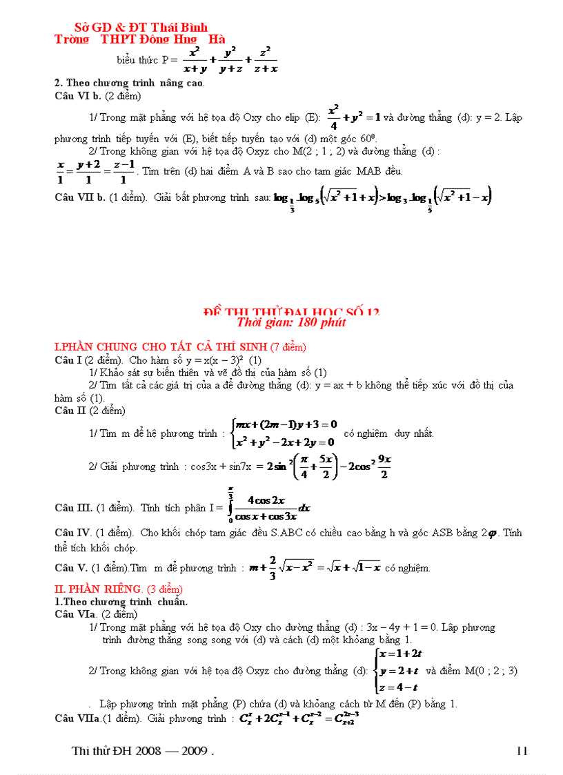 image for page Bộ đề ôn toán theo chương trình mới