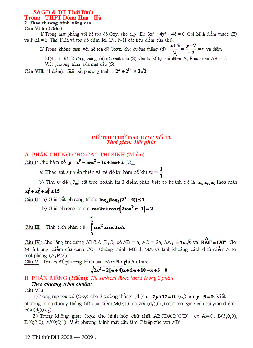 image for page Bộ đề ôn toán theo chương trình mới