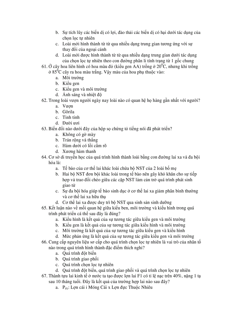 image for page Bo De On Thi Trac Nghiem Sinh Hoc