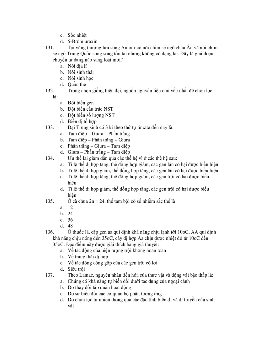 image for page Bo De On Thi Trac Nghiem Sinh Hoc