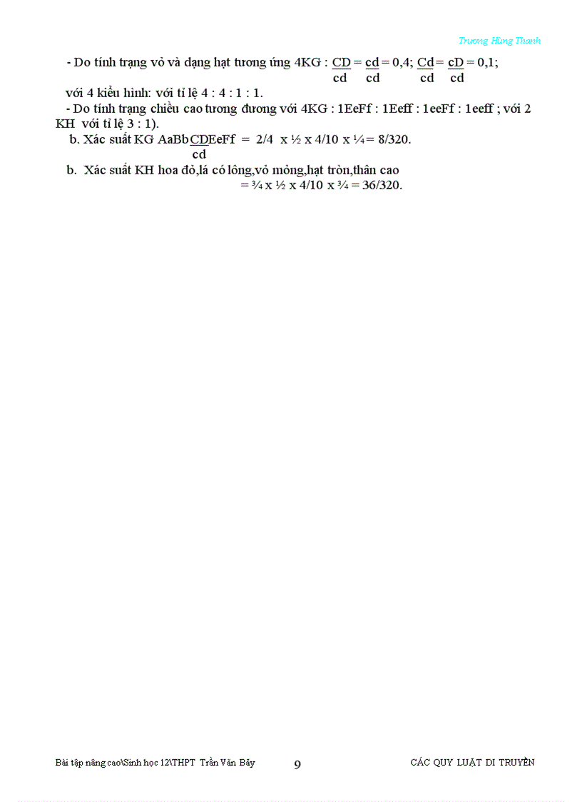 image for page Bài tập các quy luật di truyền 1