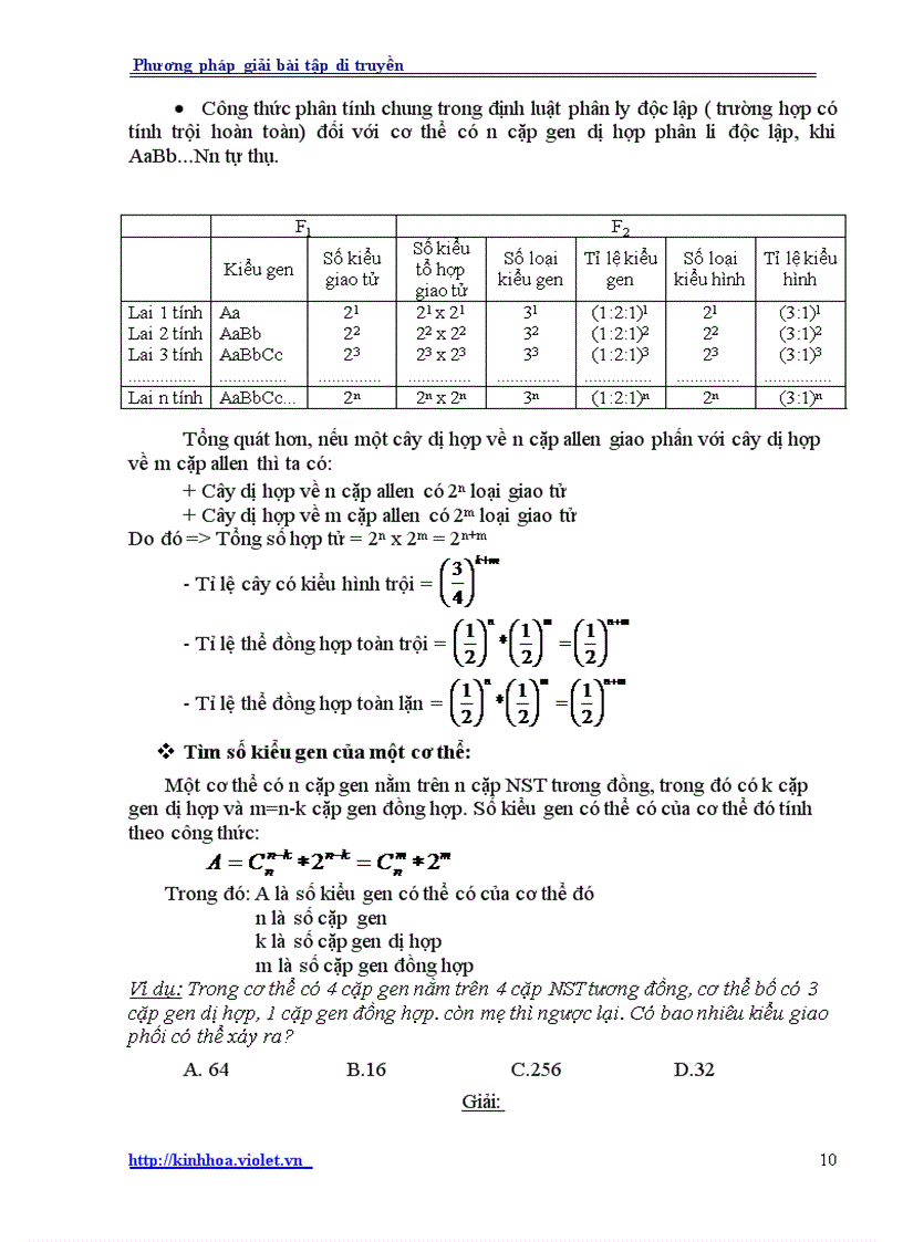 image for page Các bước giải nhanh bài toán sinh học