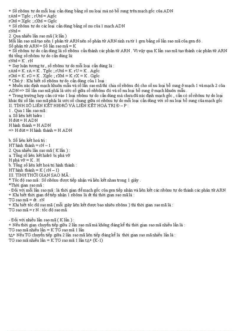 image for page Các công thức sinh học 12