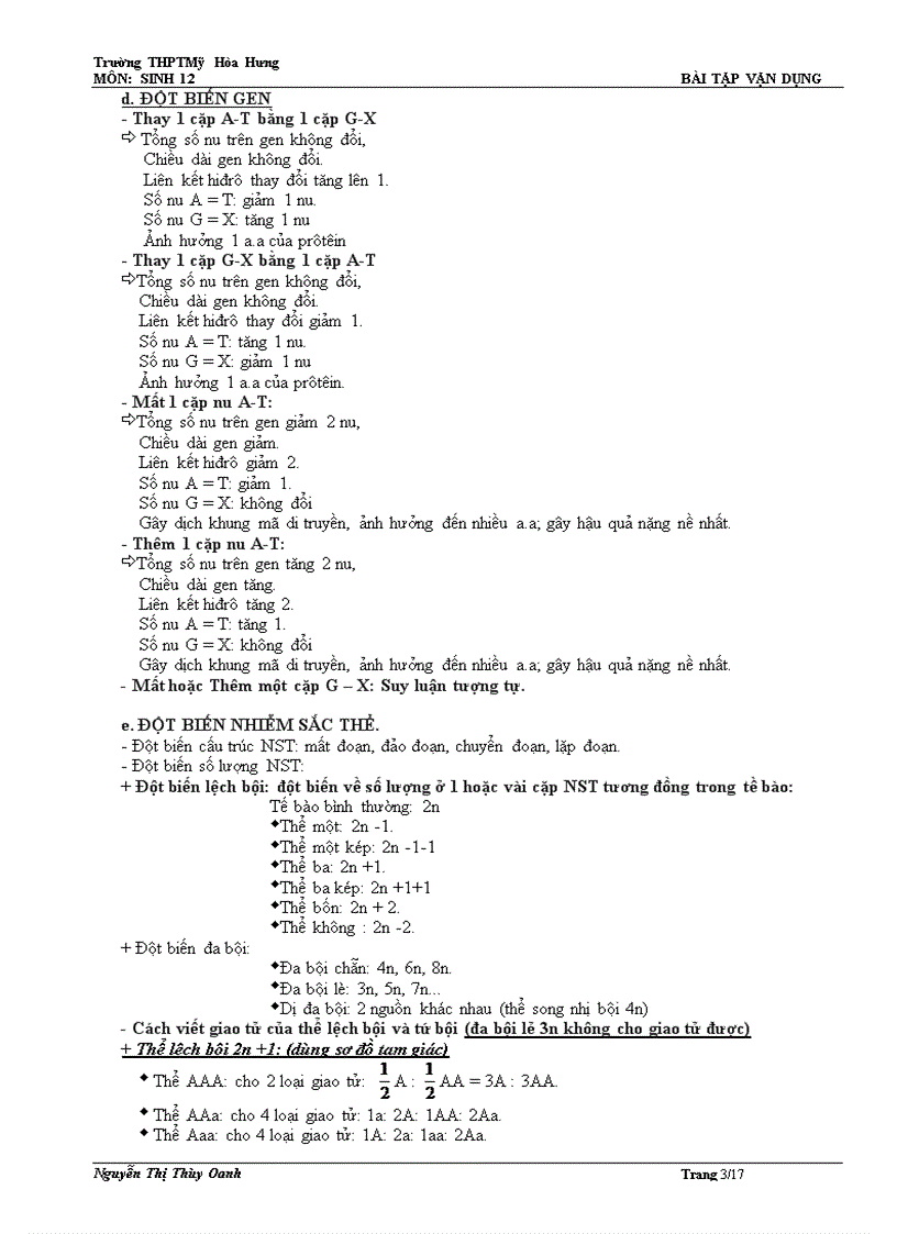 image for page Các dạng bài tập sinh 12