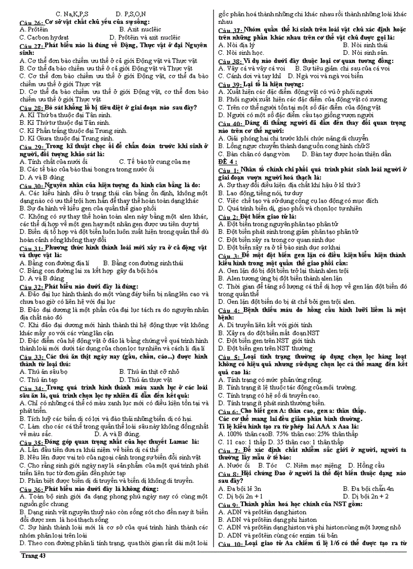 image for page Các dạng trắc nghiệm ôn thi TNTHPT và ĐH