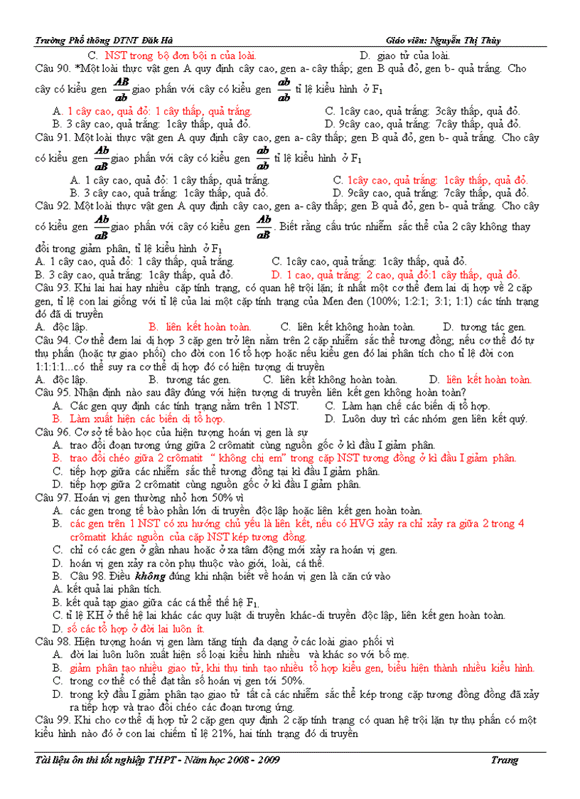 image for page Các quy luật DT Ôn TN Có trắc nghiệm và câu hỏi tự luận