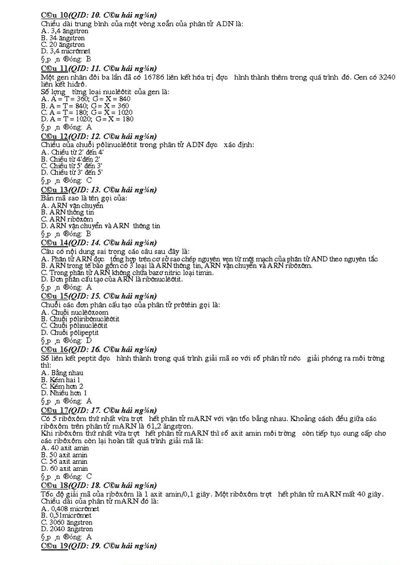 image for page Cau hoi tong hop sinh 12 nam 08 09