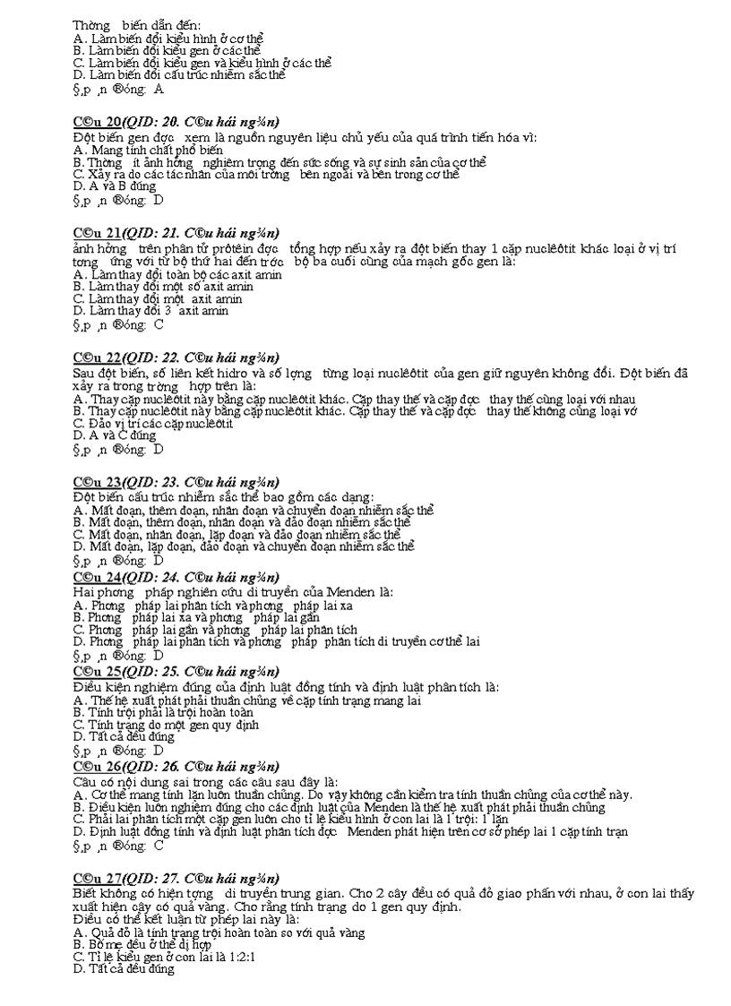 image for page Cau hoi tong hop sinh 12 nam 08 09