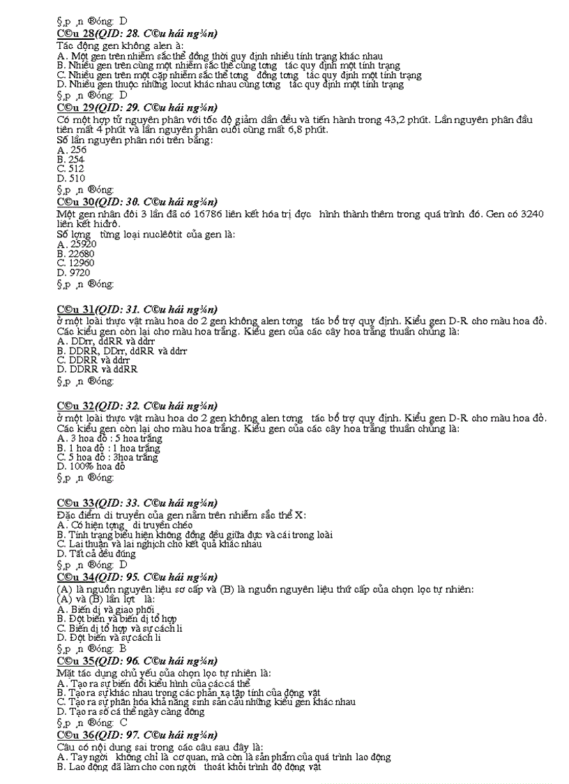 image for page Cau hoi tong hop sinh 12 nam 08 09