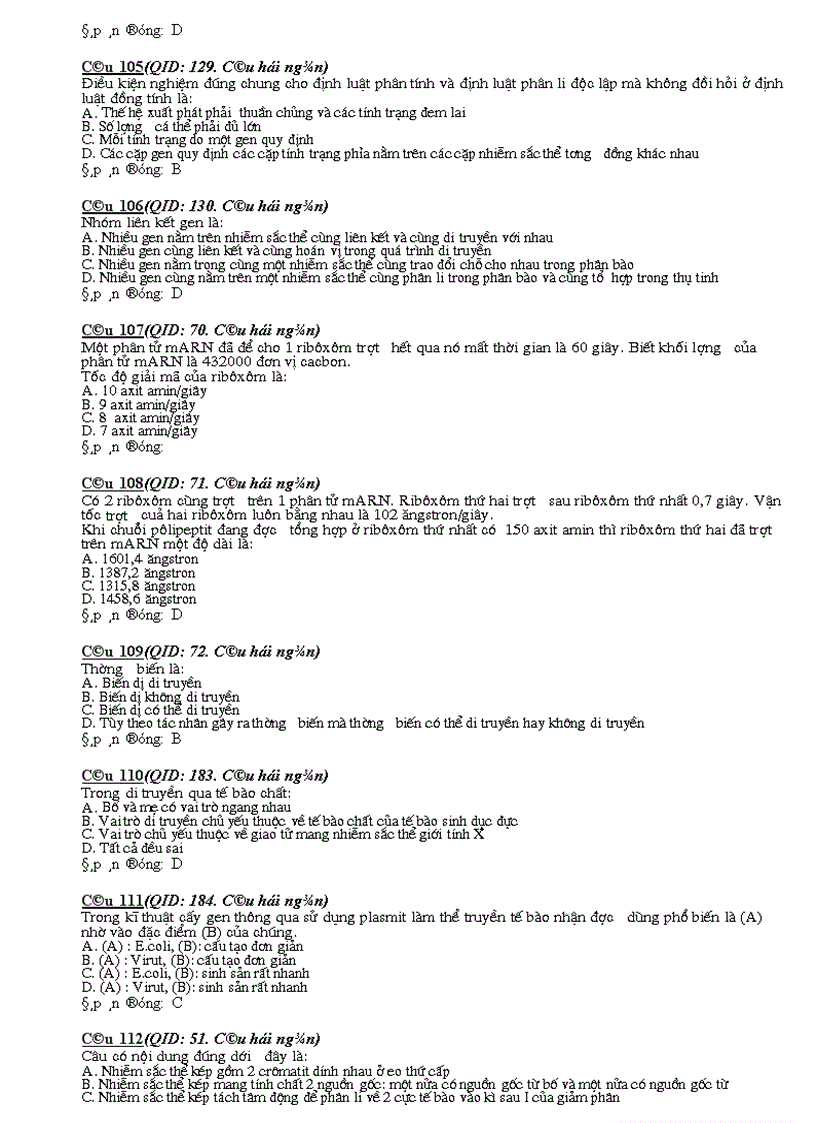 image for page Cau hoi tong hop sinh 12 nam 08 09