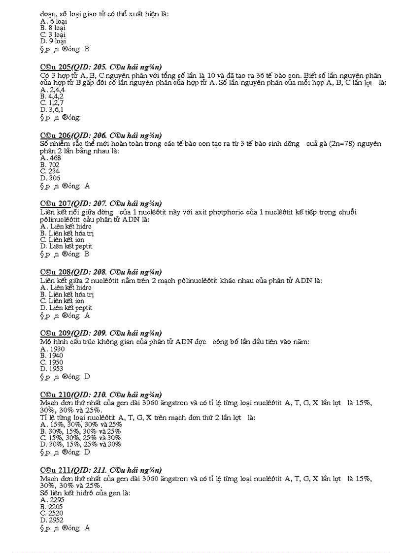 image for page Cau hoi tong hop sinh 12 nam 08 09