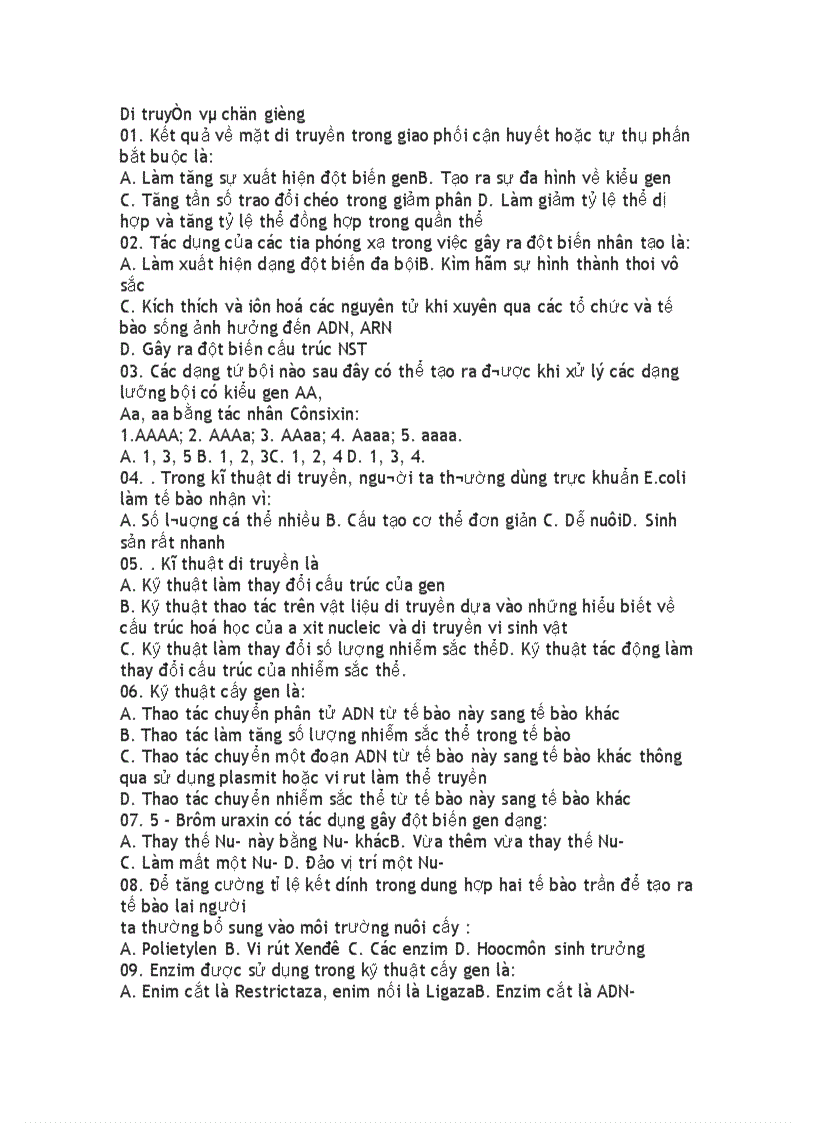 image for page Cau hoi trac nghiem sinh 12