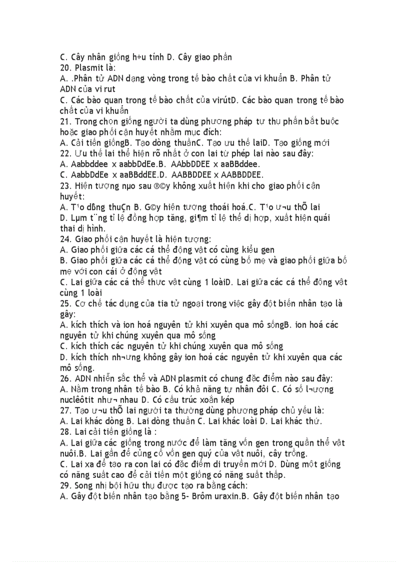 image for page Cau hoi trac nghiem sinh 12