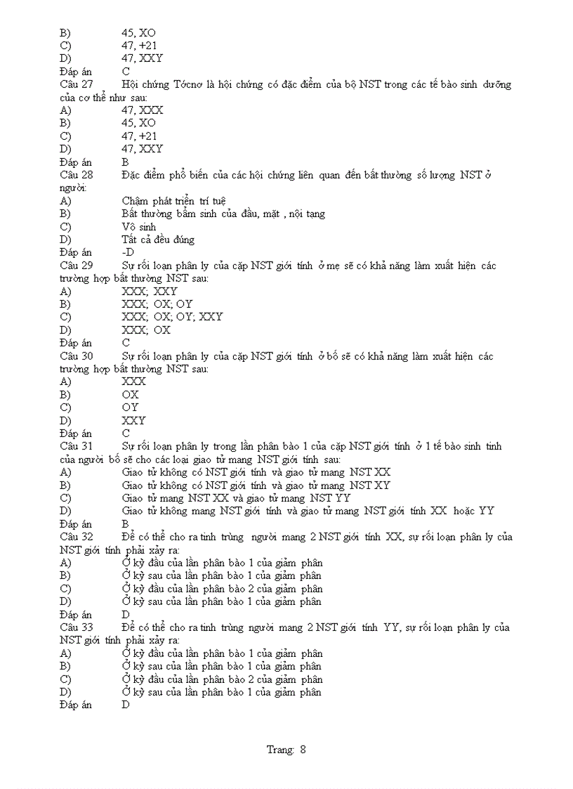 image for page Cau hoi trac nghiem sinh hoc 12 hot hot