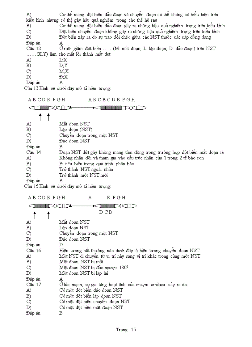 image for page Cau hoi trac nghiem sinh hoc 12 hot hot
