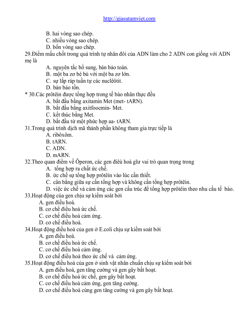 image for page Câu hỏi trắc nghiệm Sinh Học 12 phân ban 682 câu