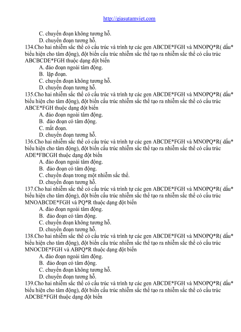 image for page Câu hỏi trắc nghiệm Sinh Học 12 phân ban 682 câu