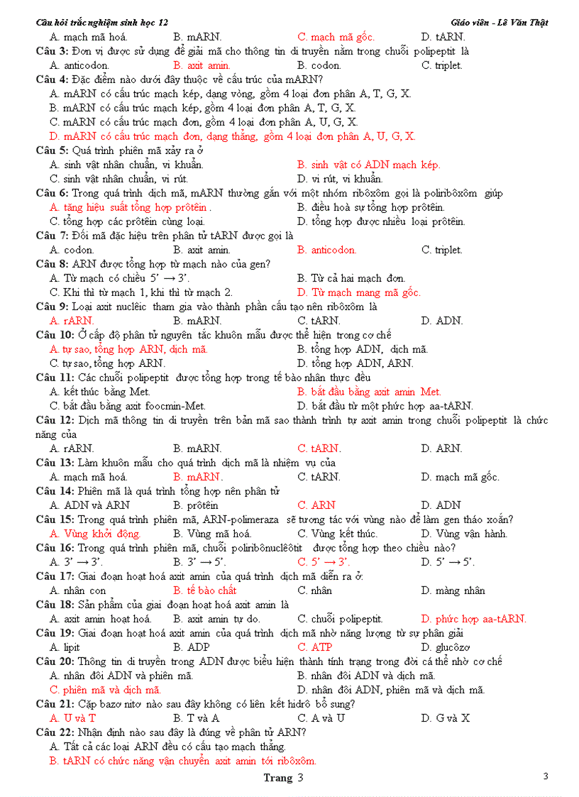 image for page Cau hoi trac nghiem sinh hoc 12