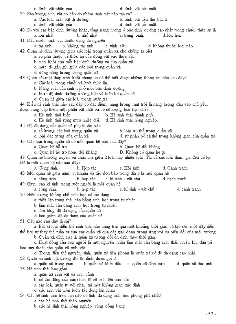 image for page Cau hoi trac nghiem sinh 12 theo chuong