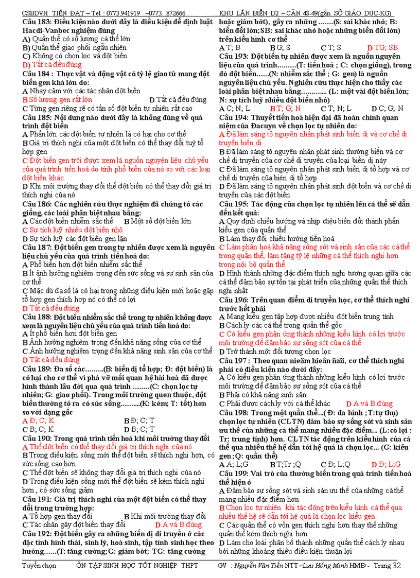 image for page Đáp án 1200 tn thpt