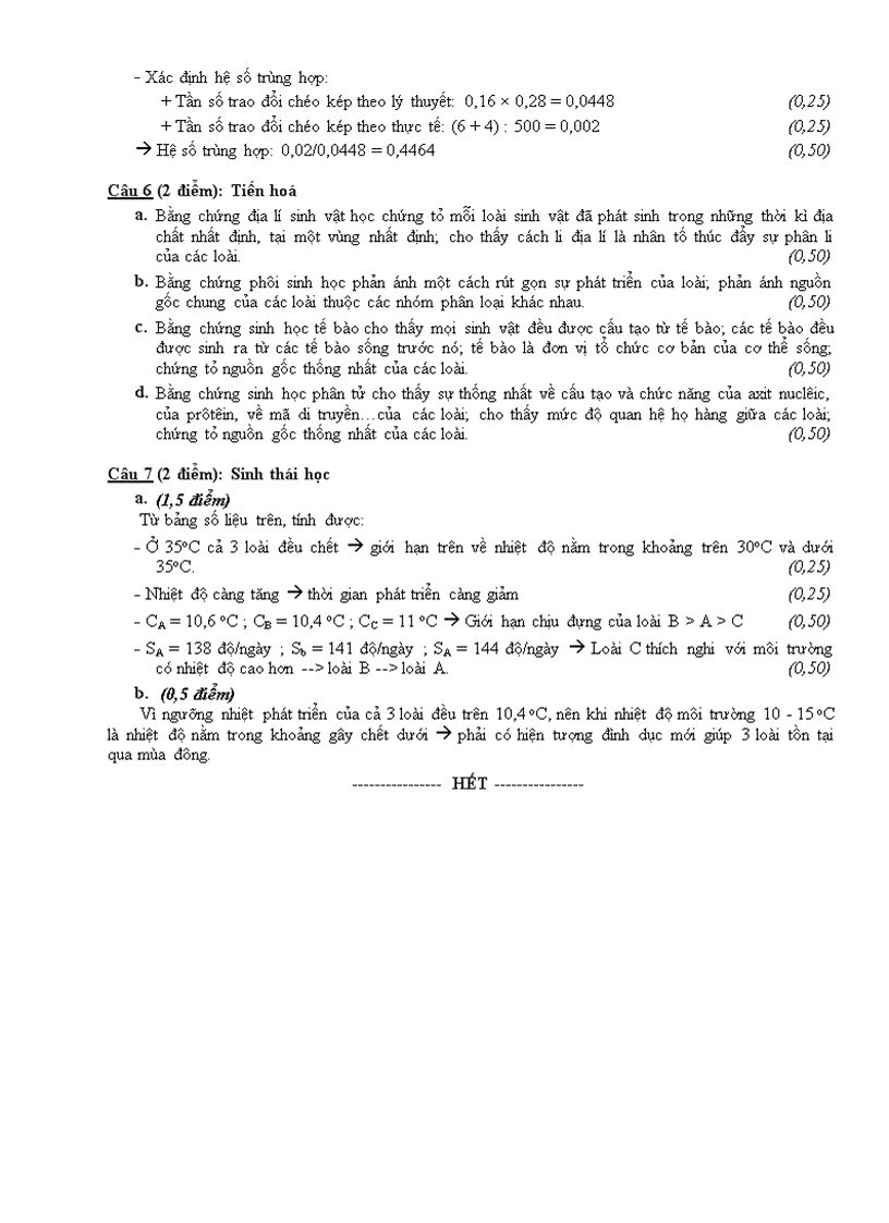 image for page Đáp án HSG sinh ĐBSCL